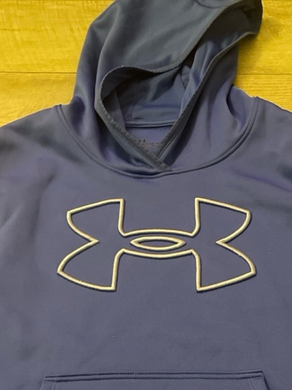 Under Armour Navy Blue Pullover Hoodie with Contrasting Logo